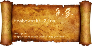 Hrabovszki Zita névjegykártya